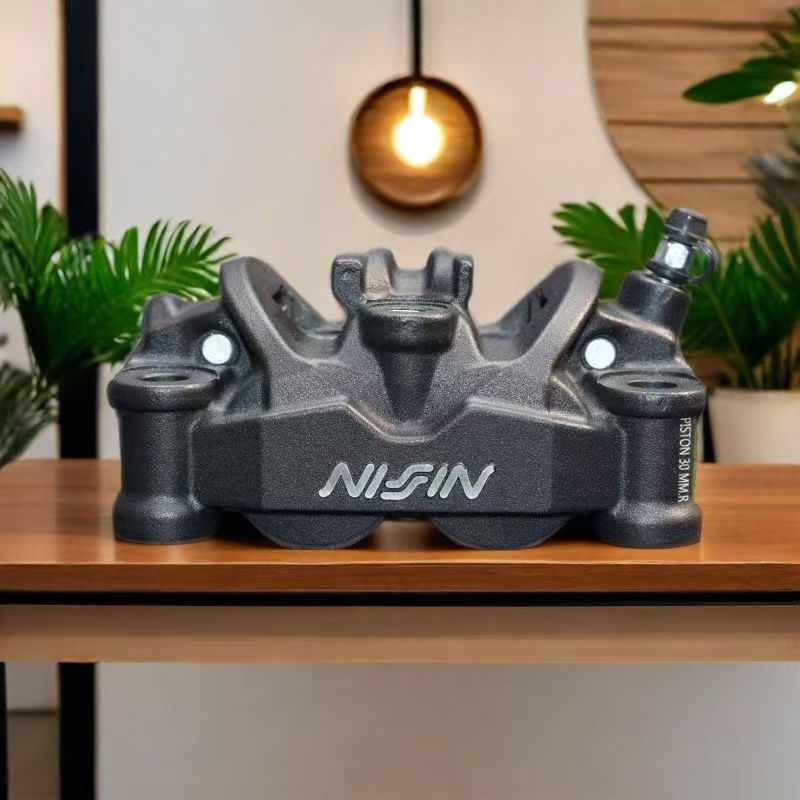Forged Front Brake Caliper 4 Piston - Pinça de freio Nissin forjada assimétrica